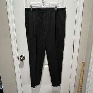 Unbranded Mens Dress Pants Pinstripe Black 36x27
